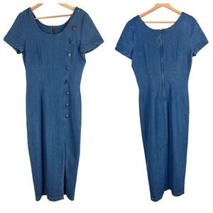 VTG Timeless Good Show Ticket Clothing Women's 9/10 Denim Western USA Made Dress